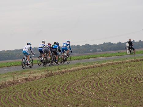 Sieger Jelle Wallays, BEL, Team Topsport Vlaanderen, an der Spitze der Ausreissergruppe, Radrennen, Paris - Tours
