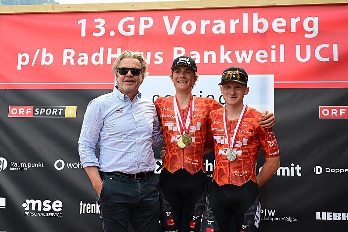 Mag. Thomas Pupp (Manager Tirol KTM Cycling Team), Marco Schrettl (AUT, Tirol KTM Cycling Team), Sebastian Putz (AUT, Tirol KTM Cycling Team) Landesmeitserschaft Tirol, Herren Elite, U23, Road Cyling League Austria, Radliga, GP Vorarlberg, Nenzing