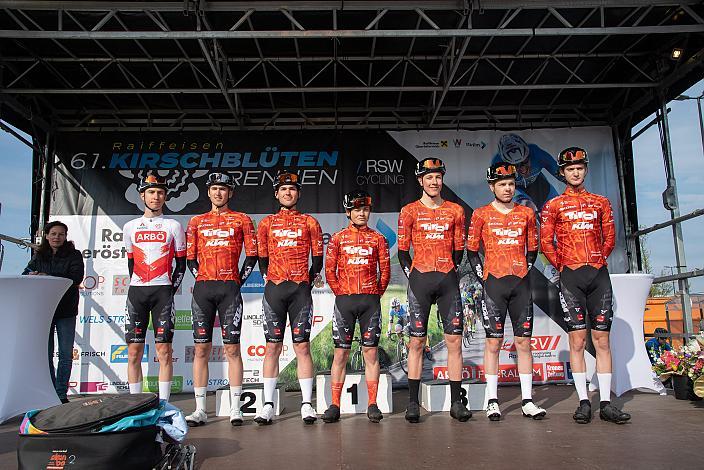 Tirol KTM Cycling Team mit Alexander Hajek (AUT, Tirol KTM Cycling Team), Herren Elite, U23, Road Cycling League Austria, 61. Raika Kirschbluetenrennen, Wels, Oberösterreich