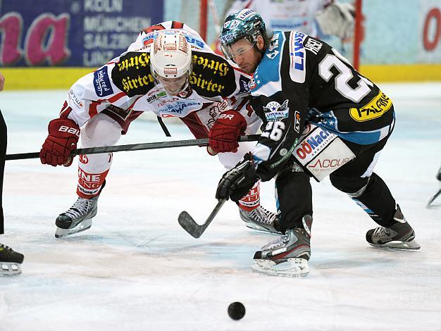 Rob Hisey (Liwest Black Wings Linz) und Jamie Lundmark (EC KAC), EHC Liwest Black Wings Linz vs EC KAC, Play-Offs, Semifinale 