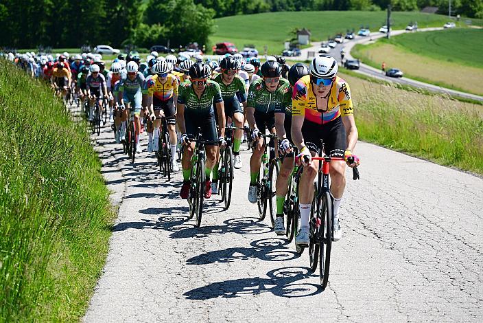 Dominik Amann (AUT, Team Vorarlberg), Dominik Hödlmoser (AUT, Hrinkow Advarics), Paul Buschek (AUT, Hrinkow Advarics Cycleang Team), 3. Etappe Bad Schallerbach - Aigen - Schlägl, 15. Int. Raiffeisen OÖ-Radrundfahrt UCI Kat. 2.2