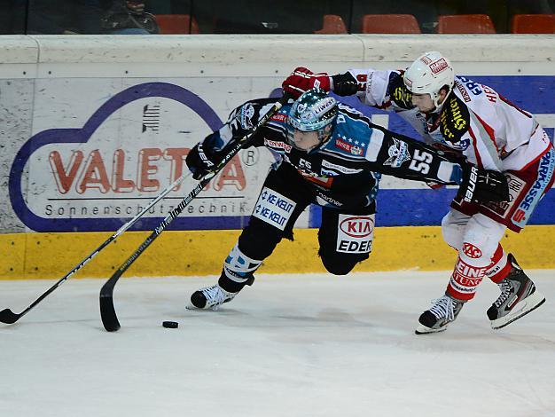 Robert Lukas (Liwest Black Wings Linz) und Raphael Herburger (EC KAC), EHC Liwest Black Wings Linz vs EC KAC, Play-Offs, Semifinale 
