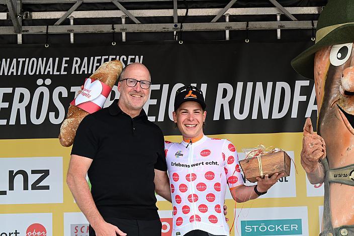 Josef Dirnbauer (AUT, Cycling Team Schwingshandl) im Bergtrikot 4. Etappe St.Florian /Asten - Hinterstoder/Höss 15. Int. Raiffeisen OÖ-Radrundfahrt UCI Kat. 2.2