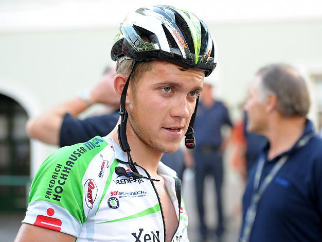 Riccardo Zoidl, Team Arboe Wels Gourmetfein im Ziel, 1. Etappe, Linz Stahlwelt Aigen/Schlaegl