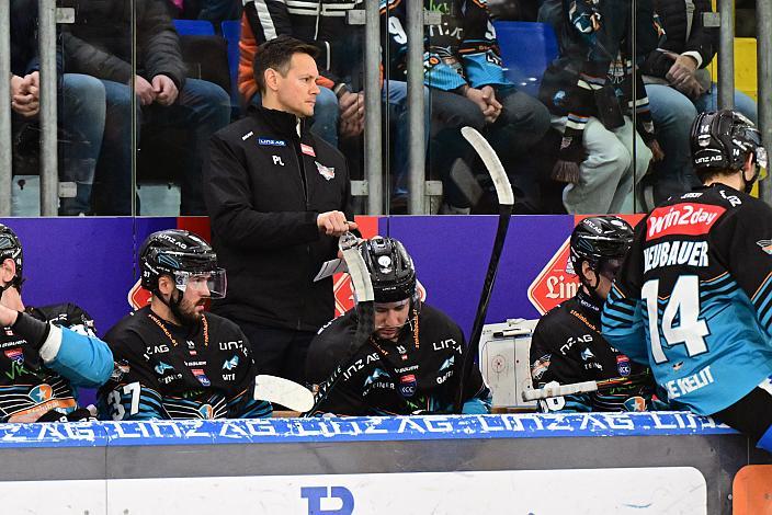 Head Coach Philipp Lukas (Steinbach Black Wings Linz), 27. Runde ICE, Steinbach Black Wings Linz vs Pioneers Vorarlberg, Linz AG Eisarena 