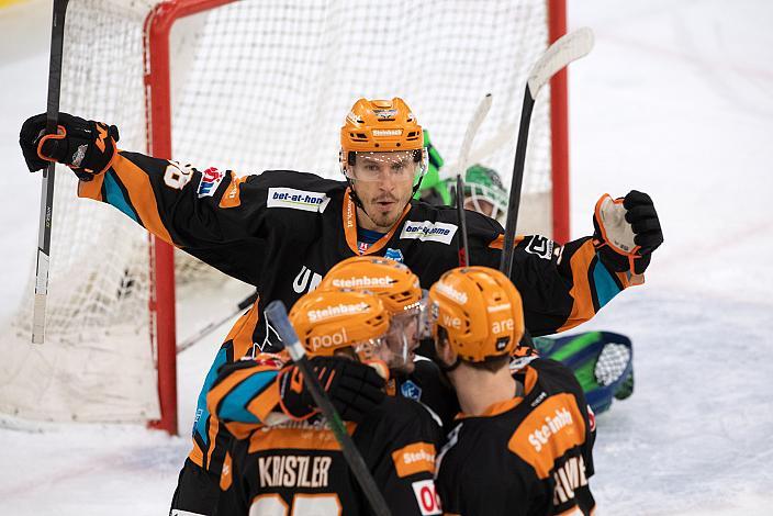 Dalibor Bortnak (Steinbach Black Wings Linz) jubelt Steinbach Black Wings Linz vs HK SZ OLIMPIJA, bet-at-home ICE Hockey League