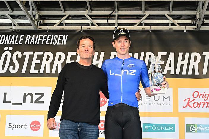 Im Punktetrikot Kilian Feurstein (AUT, Team Vorarlberg), 4. Etappe Aigen - Schlägl - Aigen - Schlägl, 16. Int. Oberösterreich Rundfahrt
