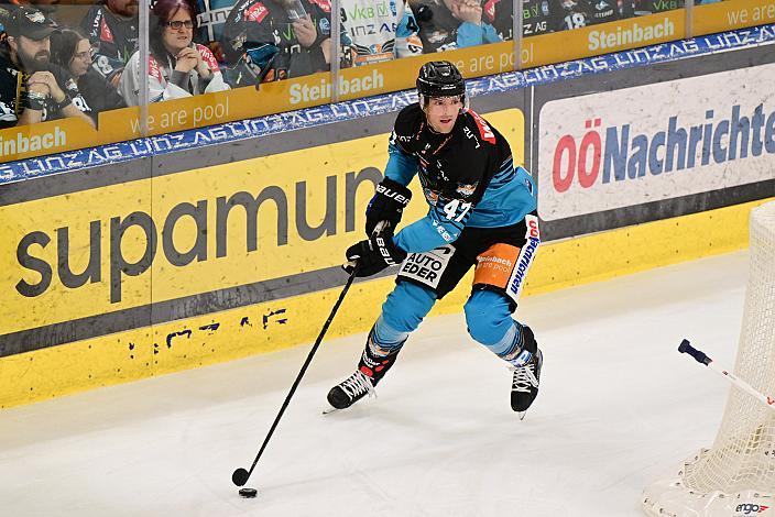Logan Roe (Steinbach Black Wings Linz), 8. Runde ICE, Steinbach Black Wings Linz vs EC Red Bull Salzburg, Linz AG Eisarena 