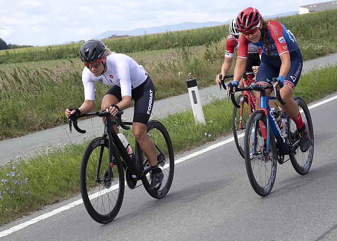 Damenrennen Christina Schweinberger (AUT, Doltcini - Van Eyck Sport UCI Woman Cycling Team), Sylvia Gehnböck (AUT, Team Format), Sarah Rijkes (AUT, Ceratizit - WNT Pro Cycling)  ÖSTM Strasse Mattersburg, Österreichische Staatsmeisterschaft U23, Elite Damen und Herren