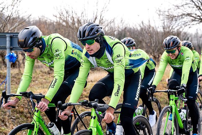 Jonas Rapp (GER, Hrinkow Advarics), Michael Konczer (AUT, Hrinkow Advarics), Raphael Hammerschmid (AUT, Hrinkow Advarics) Trainingscamp Porec, Kroatien, Team Hrinkow Advarics Cycleang, UCI Continental Team,