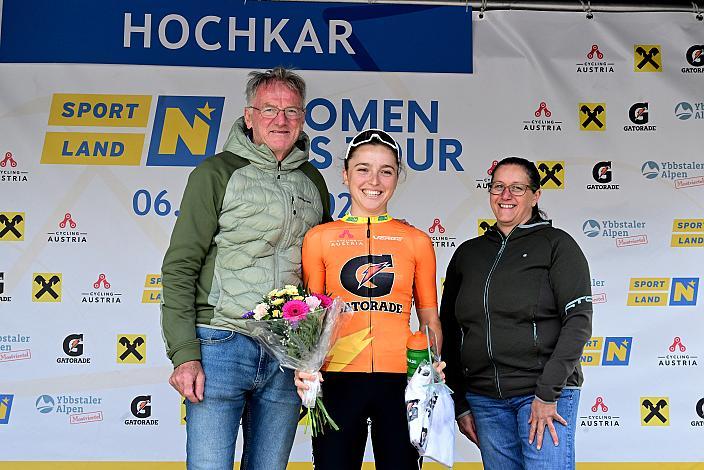 Siegerin am Hochkar und Gesamt  Malwina Mul (POL, MAT Atom Deweloper Wroclaw) Ybbsitz - Hochkar,,  4. Etappe Sportland NOE WOMEN Tour