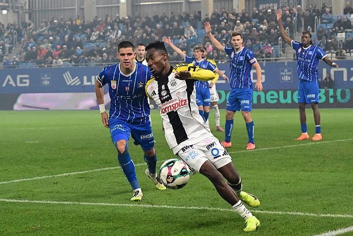 Martin Moormann (FC Blau-Weiß Linz). Moses Usor (LASK). Fussball Blau-Weiss vs LASK, 2025 - 2026