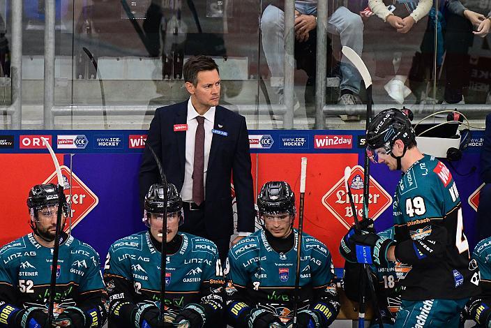 Head Coach Philipp Lukas (Steinbach Black Wings Linz) 2. Runde ICE, Steinbach Black Wings Linz vs Milano Hockey Club, Linz AG Eisarena 