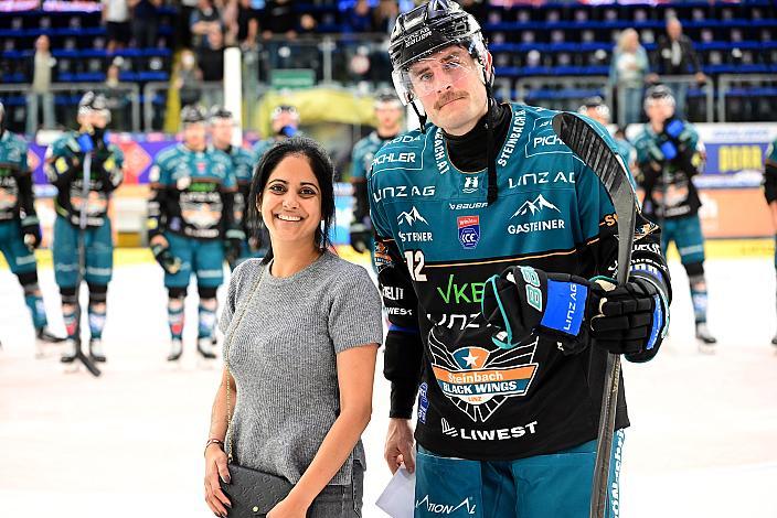 Spieler des Abends Brady Shaw (Steinbach Black Wings Linz), 2. Runde ICE, Steinbach Black Wings Linz vs Milano Hockey Club, Linz AG Eisarena 