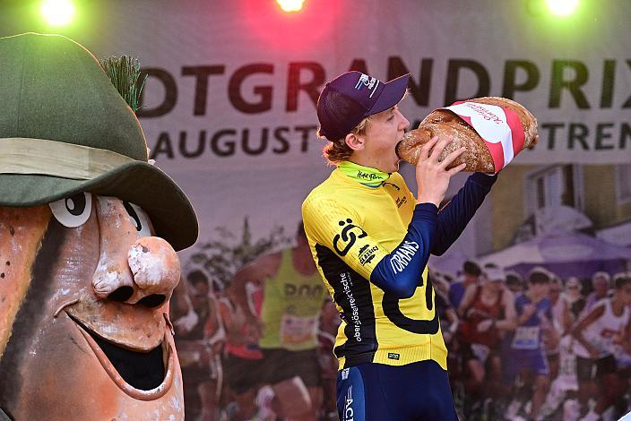 Sieger 1. Etappe Jasper Verbrugge (BEL, Acrog-Tormans) im gelben Trikot, 50. OÖ Junioren Rundfahrt, 1. Etappe Marchtrenk - Marchtrenk