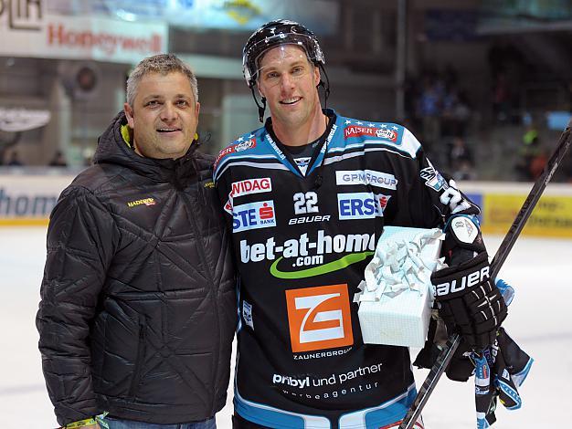Spieler des Abends, Brett Engelhardt, EHC Liwest Black Wings Linz vs KHL Medvescak Zagreb, Zwischenrunde