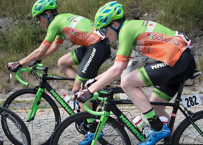 Markus Freiberger (AUT, Hrinkow Advarics Cycleang), Dominik Hrinkow (AUT, Hrinkow Advarics Cycleang Team) Staatsmeisterschaft, Strassenrennen, Kahlenberg, Wien