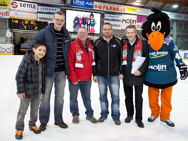 Die Gewinner des Brau AG Gewinnspiels,  EHC Liwest Black Wings Linz vs EC VSV, Pick Round