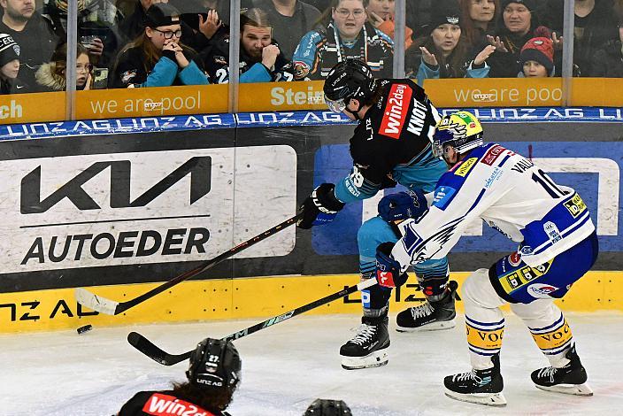 Graham Knott (Steinbach Black Wings Linz), Thomas Vallant (EC iDM Wärmepumpen VSV), 36. Runde ICE, Steinbach Black Wings Linz vs EC iDM Wärmepumpen VSV), Linz AG Eisarena 