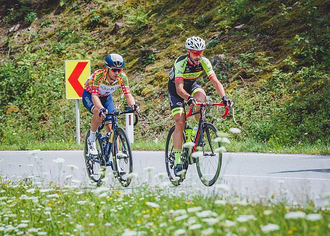 Davide Orrico (ITA, Team Vorarlberg Santic) , Michel Kreder (NED, Aqua Blue Sport)   2. Etappe Feldkirch - Fulpmes-Telfes  70. Ã–sterreich Rundfahrt 