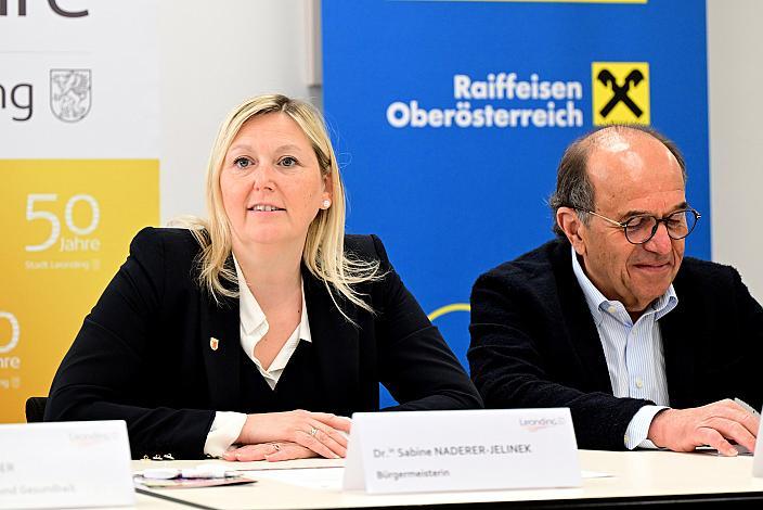  v.l. Bürgermeisterin Leonding Dr. Sabine Naderer-Jelinek, Leonding,  Paul Resch (Präsident LRV Oberösterreich)