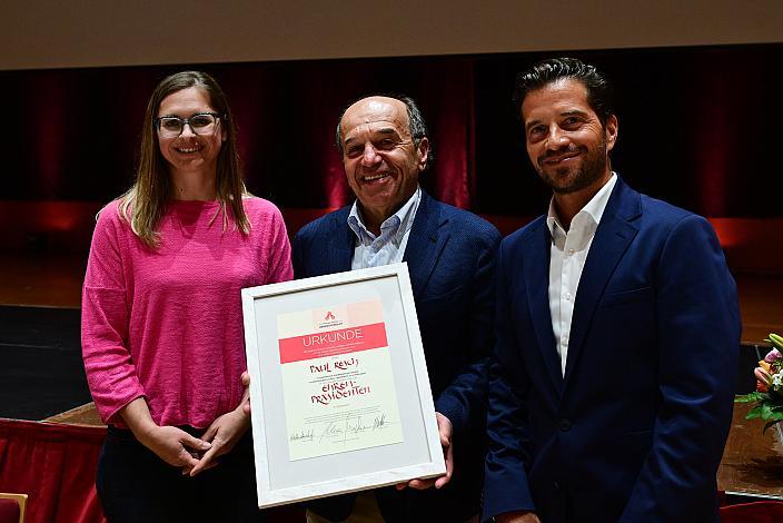v.l. Helga Mitmasser (Finanz Referentin Cycling Oberösterreich), Paul Resch Ehrenpräsident, Mario Rossmann (LRV Oberösterreich)  Cycling Oberöstereich, LRV Oberösterreich Generalversammlung