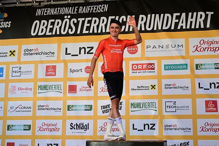 Im Roten Trikot des Besten Österreichers Martin Messner (AUT, WSA KTM Graz),  2. Etappe Eferding - Reichersberg, Oberösterreich Rundfahrt