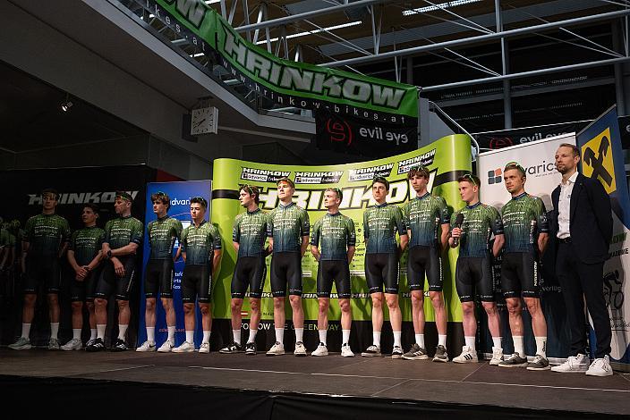 Sportlicher Leiter Matej Mugerli (SLO), Jakob Reiter (AUT), Maximilian Huber (AUT), Loic Bettendorff (LUX), Jaka Primozic (SLO), Richard Riska (SVK), David Paumann (AUT), Filippo Fortin (ITA), Valentin Poschacher (AUT), Riccardo Zoidl (AUT),  Dominik Hödlmoser (AUT),  Josef Dirnbauer (AUT), Ayden Jordan (AUT), Teampräsentation, Steyr, Team Hrinkow Advarics Cycleang, UCI Continental Team)