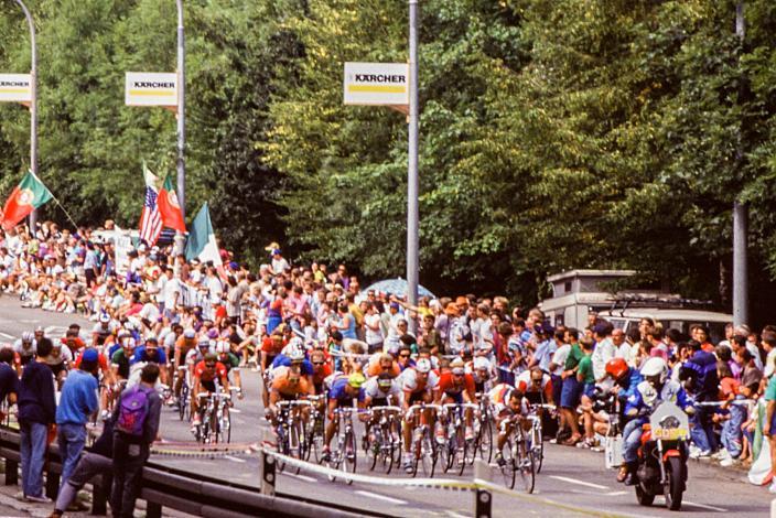 v.l. Herren Profi Rennen, Strasse WM Stuttgart, 1991
