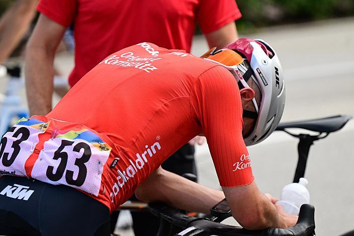 Im Roten Trikot des Besten Österreichers Martin Messner (AUT, WSA KTM Graz),  3. Etappe Asten - Bad Schallerbach, Oberösterreich Rundfahrt