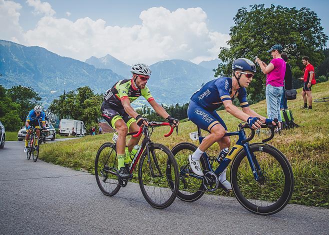Matteo Badilatti (SUI, Team Vorarlberg Santic), Aaron Gate (NZL, Aqua Blue Sport)   1. Etappe Feldkirch - Feldkirch, 70. Ã–sterreich Rundfahrt 
