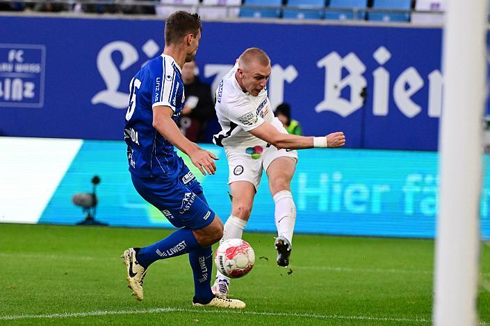 Manuel Maranda (FC Blau-Weiß Linz), Mika Biereth (SK Puntigamer Sturm Graz) FC Blau-Weiß Linz  Admiral Bundesliga, 2024 - 2025