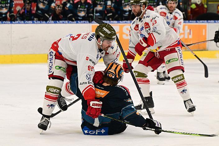 Joshua Teves (HCB Suedtirol Alperia), Brian Lebler (Steinbach Black Wings Linz), Steinbach Black Wings Linz vs HCB Südtirol Alperia, ICE Eishockey Liga, Linz AG Eisarena