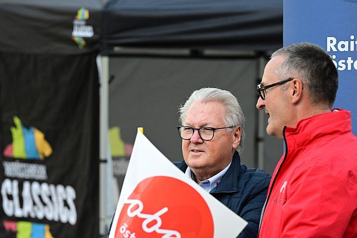 Harald J. Mayer (ÖRV, Präsident Österreichischer Radsportverband, Cycling Austria) 1. Etappe Linz - Pöstlingberg, 15. Int. Raiffeisen OÖ-Radrundfahrt UCI Kat. 2.2