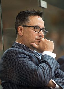  Head-Coach Troy Ward (EHC Liwest Black Wings Linz) EHC Liwest Black Wings Linz  vs Straubing Tigers