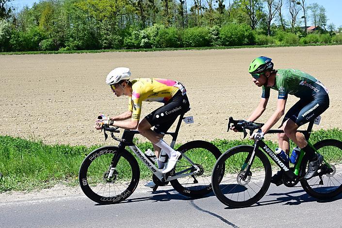 Philipp Hofbauer (AUT, Team Vorarlberg), Richard Riska (SVK, Hrinkow Advarics), Herren Elite, U23, Road Cycling League Austria, 64. Raika Kirschbluetenrennen, Wels, Oberösterreich