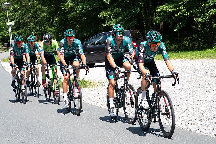 Die Ausreisser mit Patrick Gamper (AUT, Bora - Hansgrohe), Lukas Pöstlberger (AUT, Bora - Hansgrohe), Patrick Konrad (AUT, Bora - Hansgrohe), Felix Grossschartner (AUT, Bora - Hansgrohe), Marco Haller (AUT, Bora - Hansgrohe), Manuel Bosch (AUT, Hrinkow Advarics) Herren Elite, U23, Österreichische Meisterschaft Strasse, ÖSTM Gratwein-Straßengel