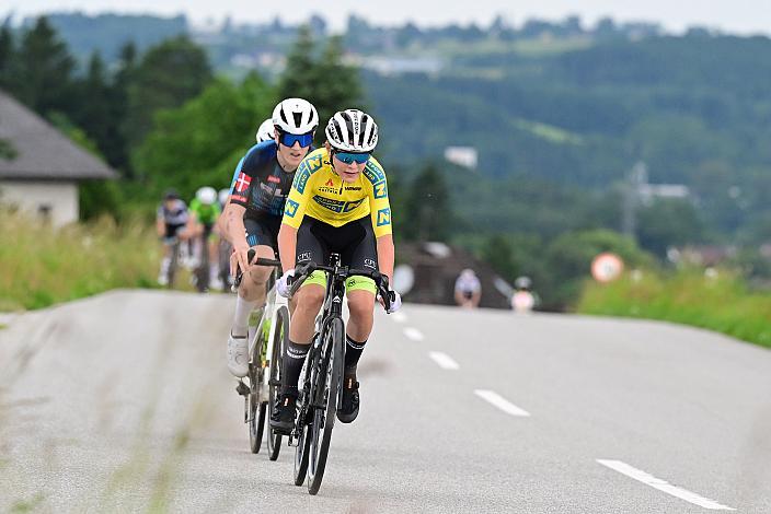 Im Gelben Trikot der Kids Tour Georg Wartlsteiner (AUT, LRV Tirol / OOE), Rad 2 Etappe Sportland NOE Kids Tour