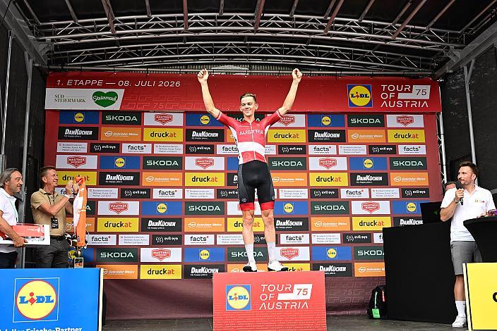 Etappensieger Gregor Mühlberger (AUT, Austria), 1. Etappe von Graz - Gamlitz, 188km, Tour of Austria