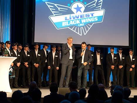 Landesrat Michael Strugl bei den Liwest Black Wings, EHC Liwest Black Wings Linz 