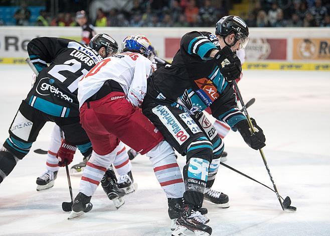 Philipp Lukas (EHC Liwest Black Wings Linz), Raphael Herburger (EC Red Bull Salzburg), Mario Altmann (EHC Liwest Black Wings Linz)  EHC Liwest Black Wings Linz vs EC Red Bull  Salzburg 6. Semifinale