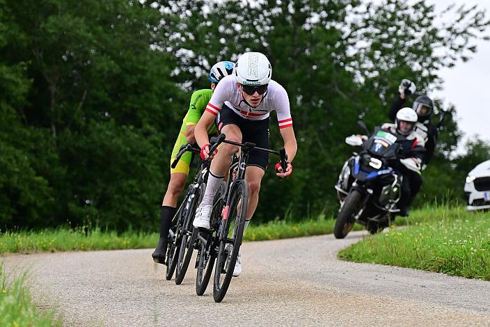 Bester Österreicher Michael Hettegger (AUT, LRV Oberösterreich),  50. OÖ Junioren Rundfahrt, 3. Etappe Bad Wimsbach Strass im Attergau