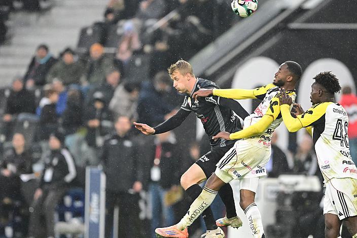 Melayro Bogarde (LASK), Modou Keba Cisse (LASK), Fussball LASK vs SCR Altach  2025 - 2026