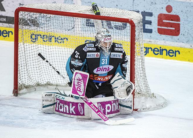 Tormann David Kickert (EHC Liwest Black Wings Linz) EHC Liwest Black Wings Linz - Dornbirn Bulldogs Qualifikationsrunde