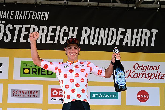 Im Bergtrikot Josef Dirnbauer (AUT, Cycling Team Schwingshandl) 2. Etappe Eferding - Ried im Innkreis, 15. Int. Raiffeisen OÖ-Radrundfahrt UCI Kat. 2.2