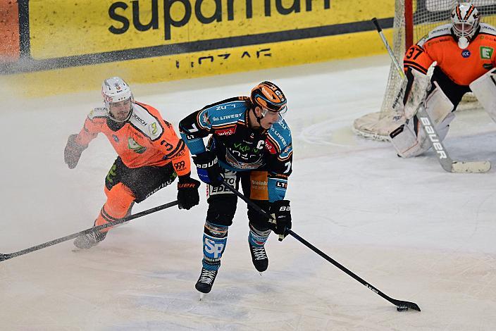 Frank Hora (Moser Medical Graz 99ers), Brian Lebler (Steinbach Black Wings Linz) Win2Day ICE Hockey League,  5. Viertelfinale, Steinbach Black Wings Linz vs Moser Medical Graz 99ers,  Linz AG Eisarena 