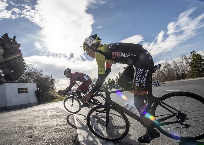 die Ausreisser Felix Ritzinger (AUT, WSA-Pushbikers), Kevin Colleoni (ITA, Biesse Carrera) 6. GP Izola Slowenien 