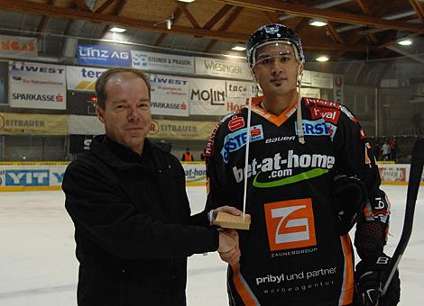 Spieler des Abends Rich Bronilla Liwest Black Wings Linz, EC KAC