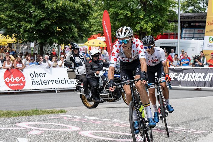 Im Bergtrikot Artem Shmidt (USA, Cannibal Team), Bad Wimsbach - Strass im Attergau, Int. "Keine Sorgen" Junioren Rundfahrt UCI Kat. 2.1 MJ