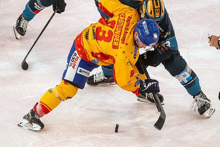 Martin Castlunger (Migross Supermercati Asiago Hockey 1935), Niklas Bretschneider (Steinbach Black Wings Linz) Steinbach Black Wings Linz vs Migross Supermercati Asiago Hockey 1935, Linz AG Eisarena 